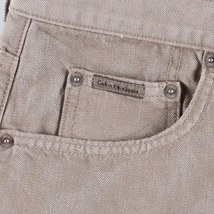 90s-00'S Calvin Klein Tapered Denim Jeans, Made in USA, Men's W32 (approx.), Vintage cotton Beige type Vintage Second Hand