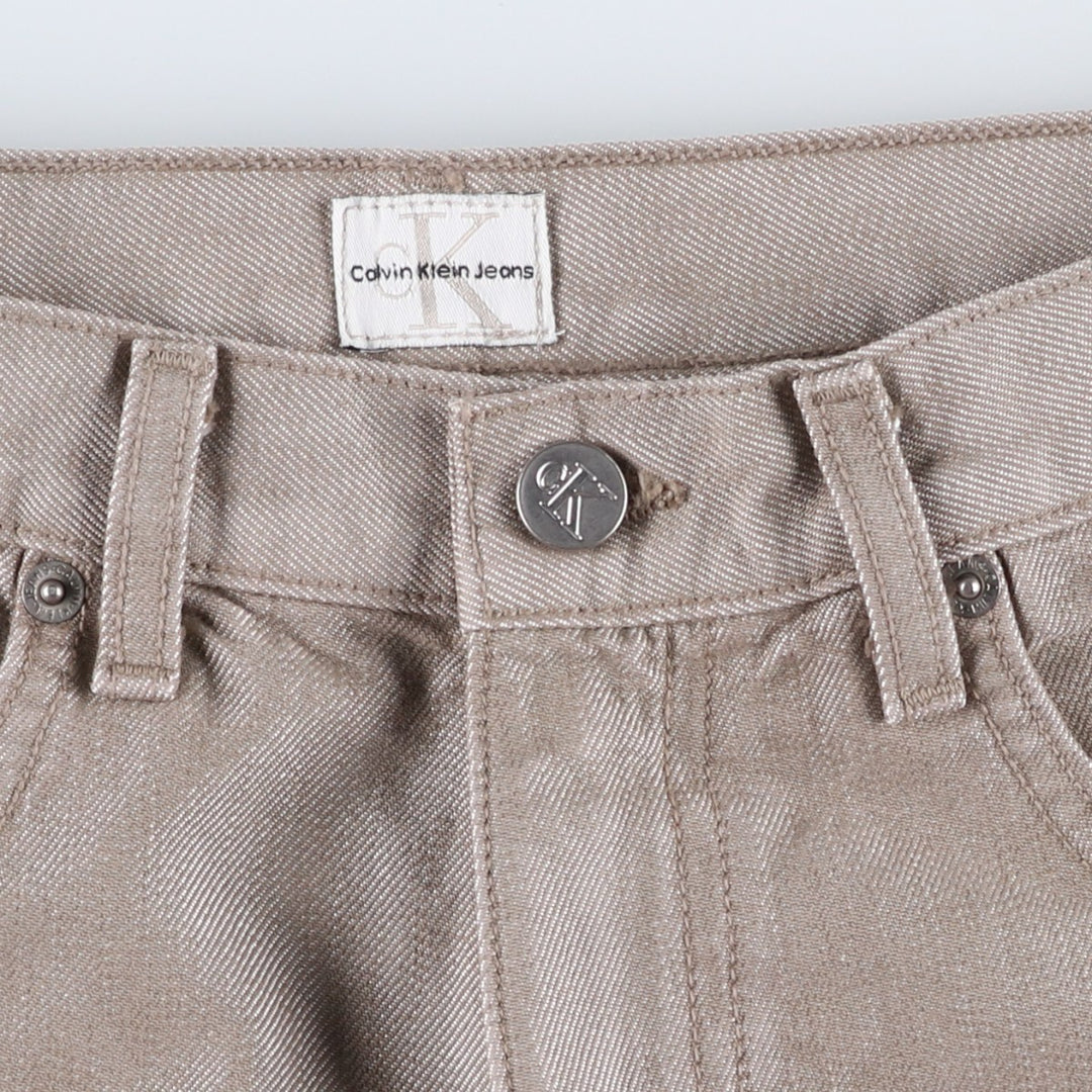 90s-00'S Calvin Klein Tapered Denim Jeans, Made in USA, Men's W32 (approx.), Vintage cotton Beige type Vintage Second Hand