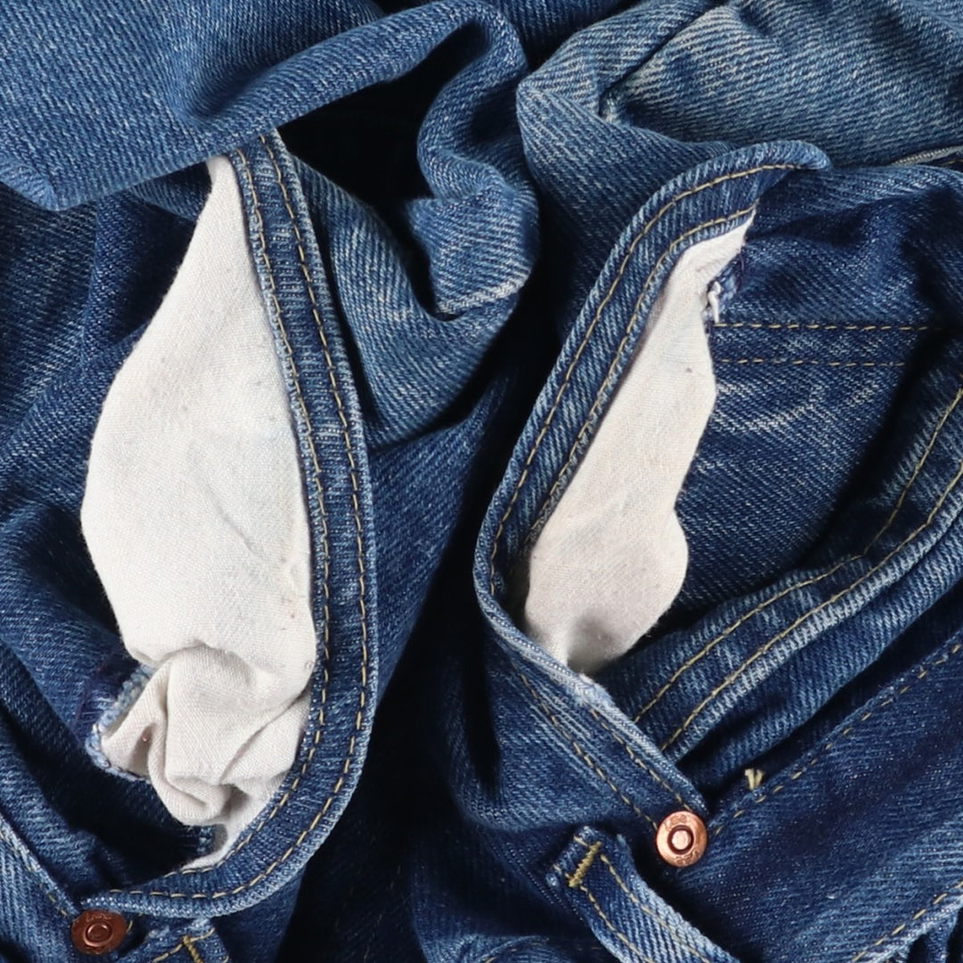Lee Straight Denim Pants, Made in USA, Men's Size W37 (approx.) cotton blue type Vintage Second Hand