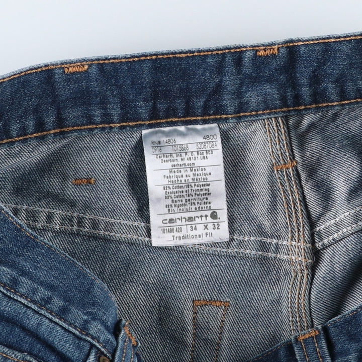 Carhartt Traditional FIT Tapered Denim Pants Men's w35 equivalent cotton blue type Vintage Second Hand