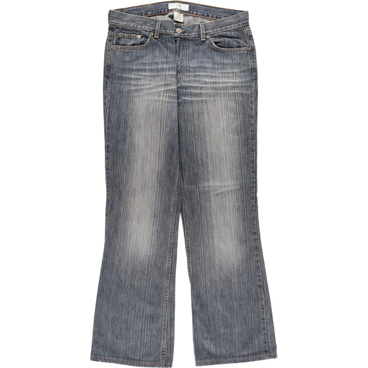 90s-00'S Armani Exchange Straight Denim Pants, Made in USA, Men's Size W33 (approx.), Vintage cotton blue type Vintage Second Hand