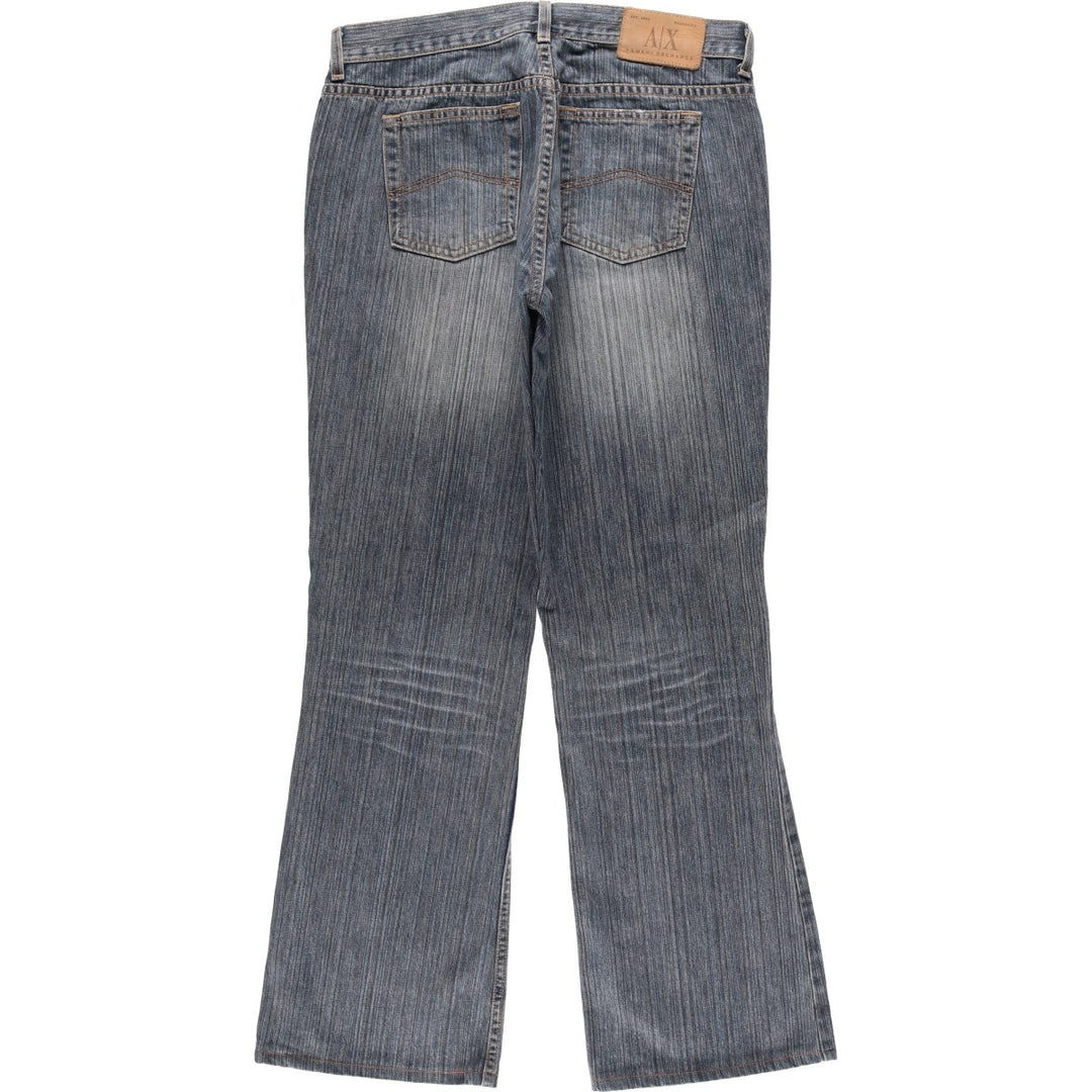 90s-00'S Armani Exchange Straight Denim Pants, Made in USA, Men's Size W33 (approx.), Vintage cotton blue type Vintage Second Hand