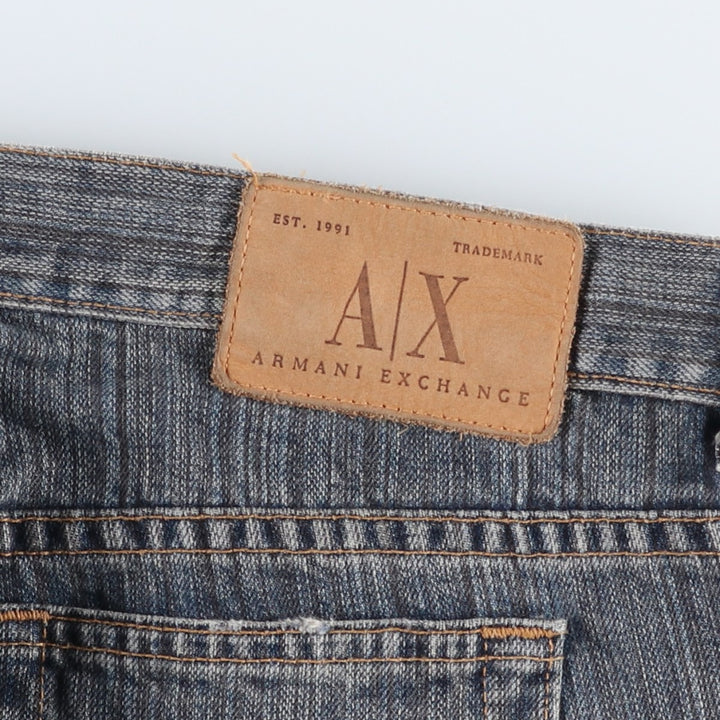 90s-00'S Armani Exchange Straight Denim Pants, Made in USA, Men's Size W33 (approx.), Vintage cotton blue type Vintage Second Hand