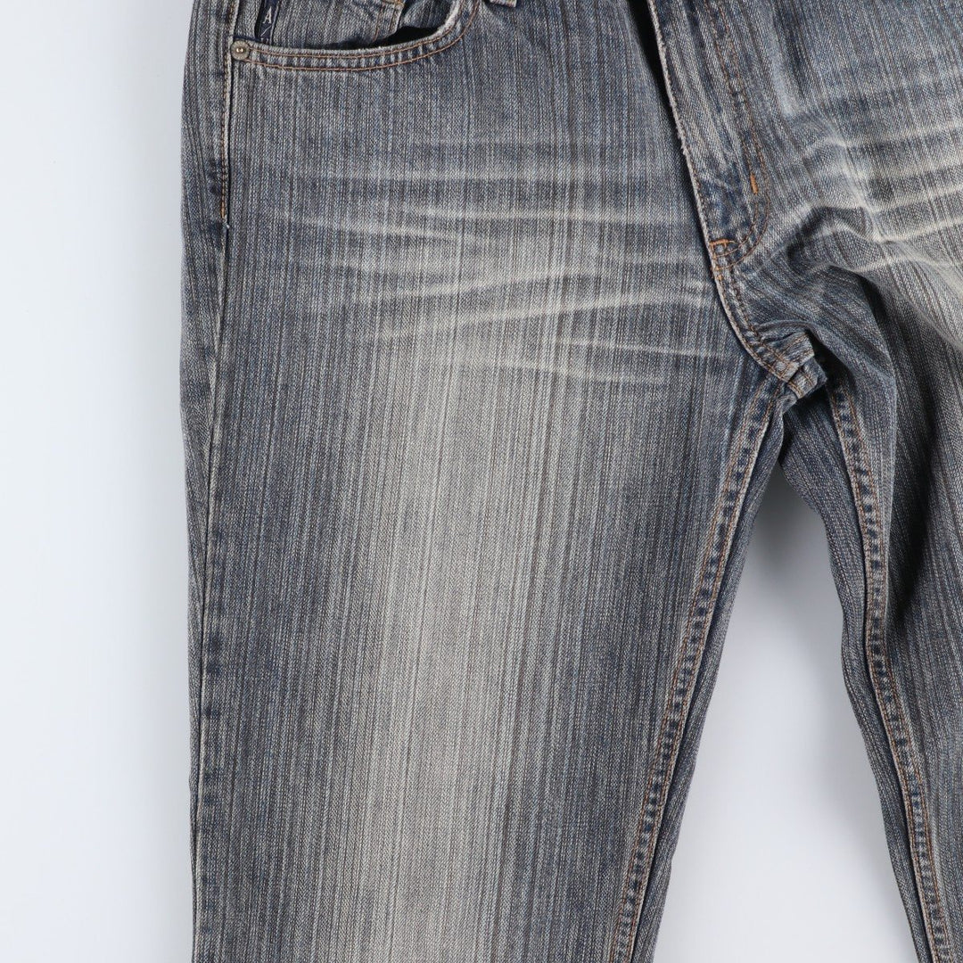 90s-00'S Armani Exchange Straight Denim Pants, Made in USA, Men's Size W33 (approx.), Vintage cotton blue type Vintage Second Hand