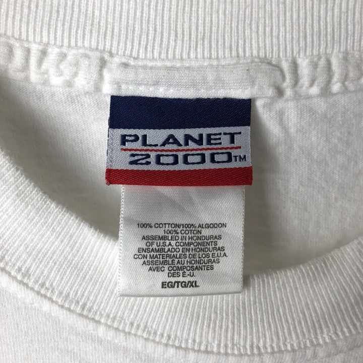 90'S PLANET HOLLYWOOD Advertising T-Shirt, Men's XL equivalent, Vintage cotton white type Vintage Second Hand