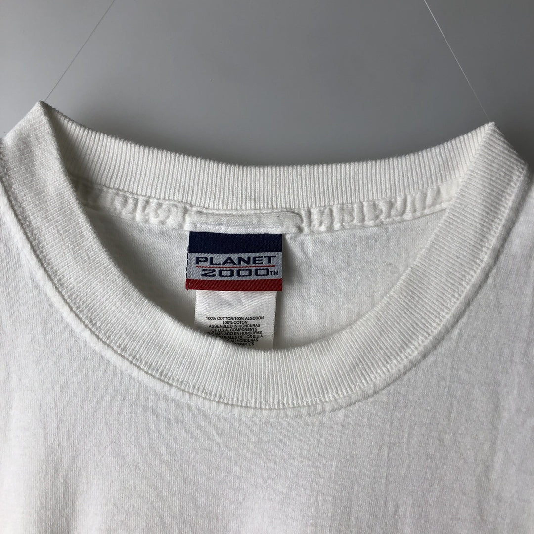 90'S PLANET HOLLYWOOD Advertising T-Shirt, Men's XL equivalent, Vintage cotton white type Vintage Second Hand