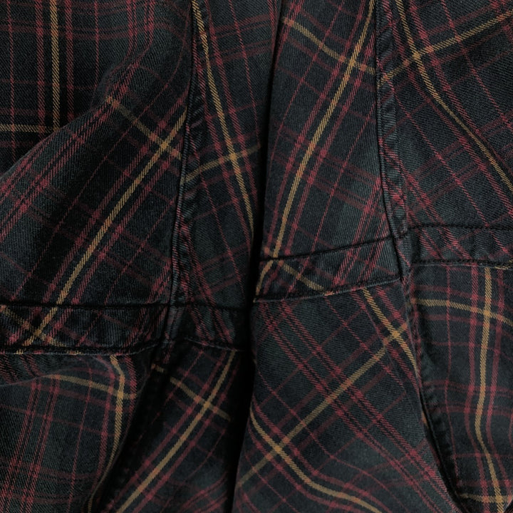 Ralph Lauren Classic Fit Long Sleeve Button Down Light Flannel Check Shirt Men's XL cotton wine-red Vintage Second Hand