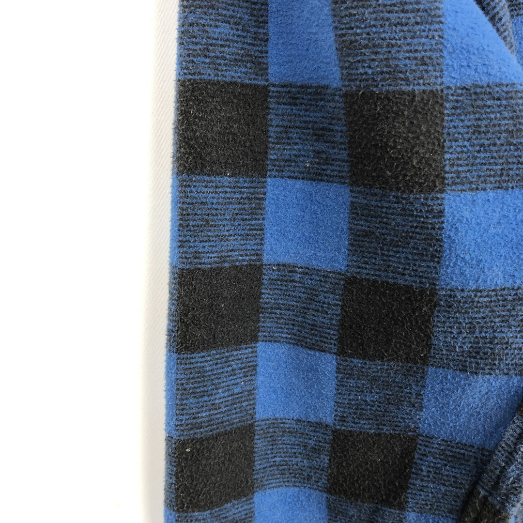 90'S Dickies Buffalo Check Long-Sleeve Heavy Flannel Check Shirt, Men's Size L (Equivalent), Vintage polyester blue type Vintage Second Hand