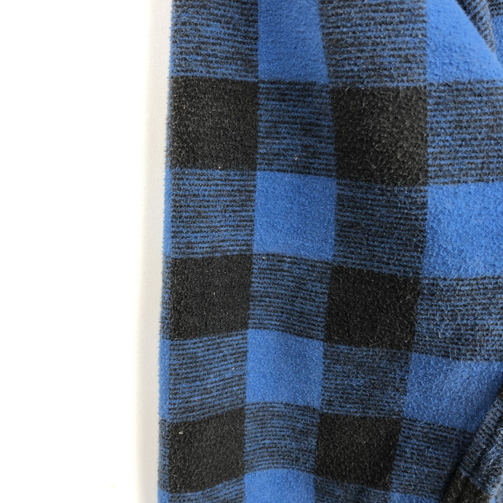 90'S Dickies Buffalo Check Long-Sleeve Heavy Flannel Check Shirt, Men's Size L (Equivalent), Vintage polyester blue type Vintage Second Hand