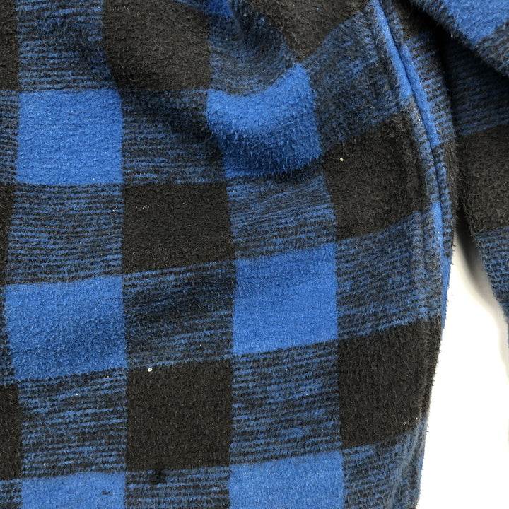 90'S Dickies Buffalo Check Long-Sleeve Heavy Flannel Check Shirt, Men's Size L (Equivalent), Vintage polyester blue type Vintage Second Hand