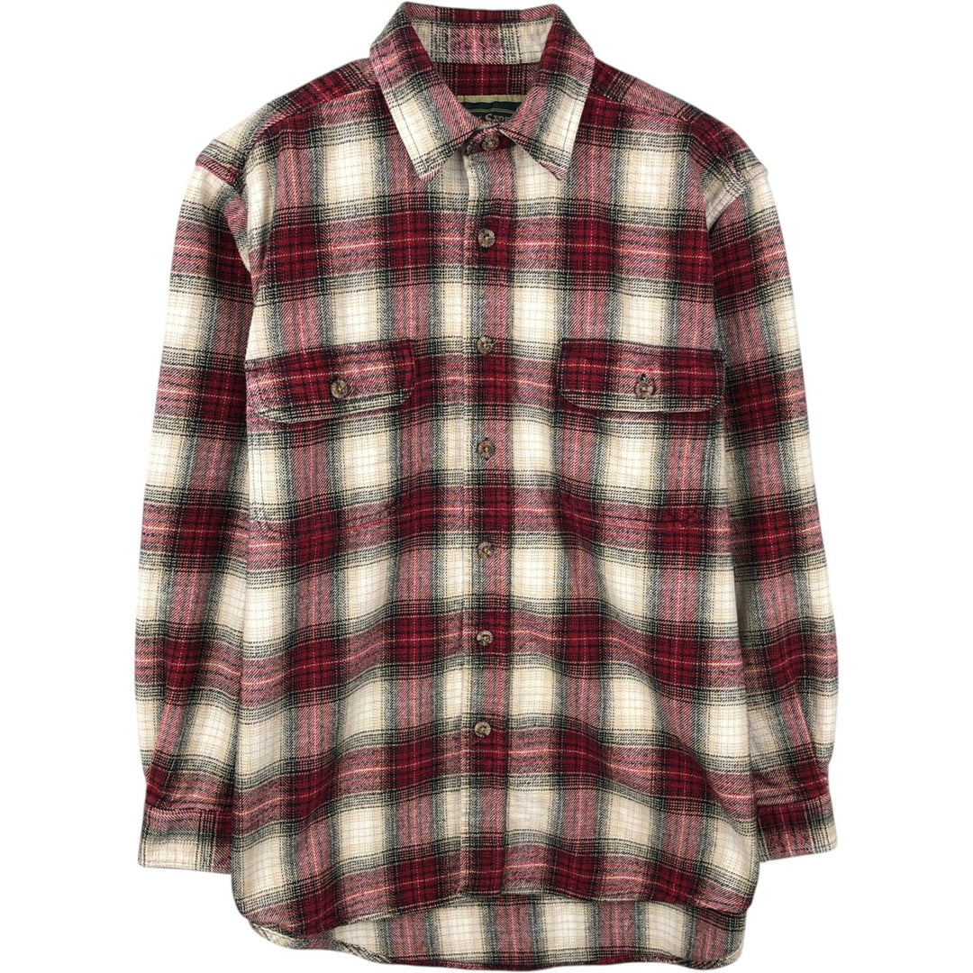 FIELD and STREAM Ombre Check Long-Sleeve Flannel Check Shirt (Men's Size M) unclear red type Vintage Second Hand