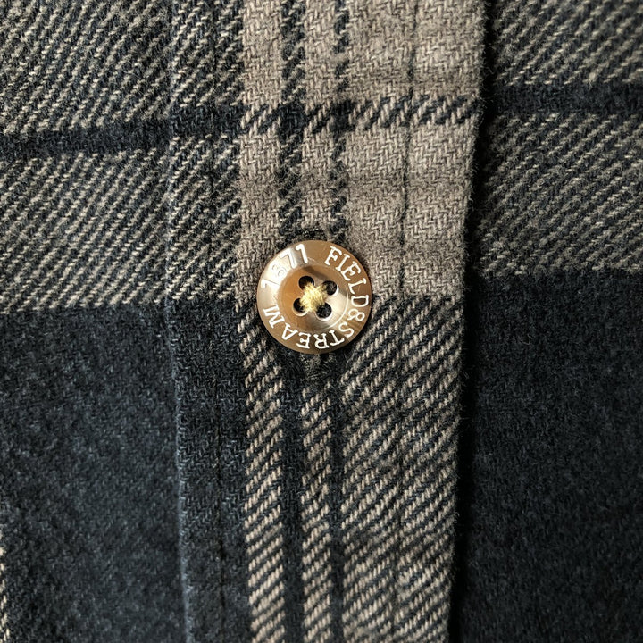 FIELD&STREAM Long-Sleeve Flannel Check Shirt, Men's Size S (approx.) unclear brown type Vintage Second Hand