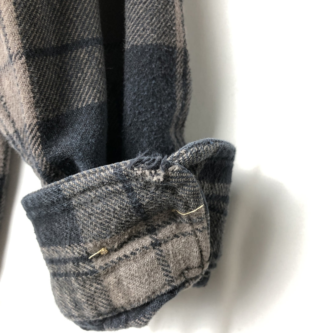 FIELD&STREAM Long-Sleeve Flannel Check Shirt, Men's Size S (approx.) unclear brown type Vintage Second Hand
