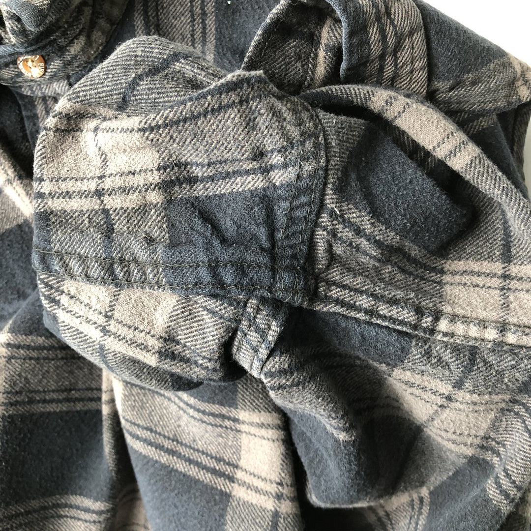 FIELD&STREAM Long-Sleeve Flannel Check Shirt, Men's Size S (approx.) unclear brown type Vintage Second Hand