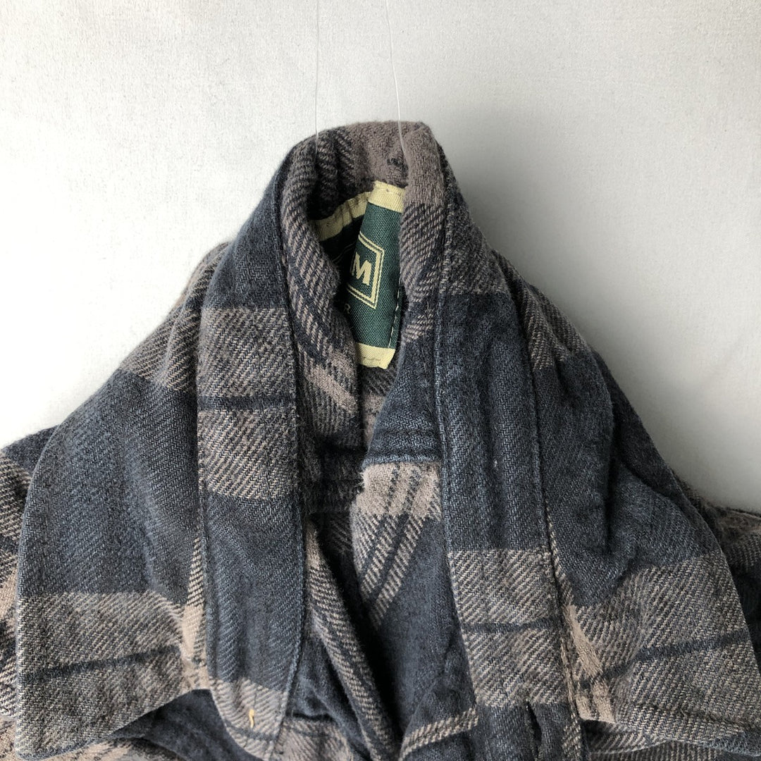 FIELD&STREAM Long-Sleeve Flannel Check Shirt, Men's Size S (approx.) unclear brown type Vintage Second Hand