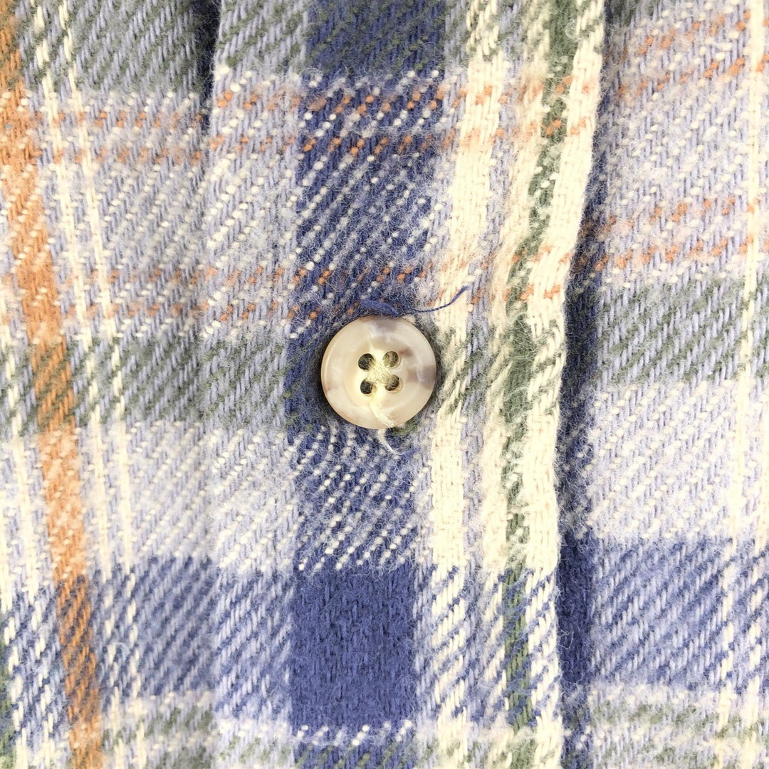 Carhartt Long Sleeve Heavy Flannel Check Shirt, Men's Size L unclear blue type Vintage Second Hand