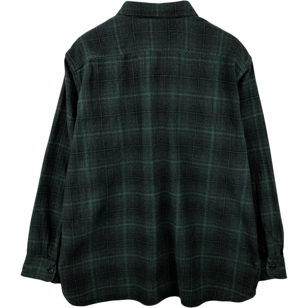 Levi's Relaxed Ombre Check Long Sleeve Flannel Check Shirt, Men's Size XL cotton Green type dark green Vintage Second Hand