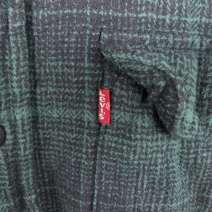 Levi's Relaxed Ombre Check Long Sleeve Flannel Check Shirt, Men's Size XL cotton Green type dark green Vintage Second Hand
