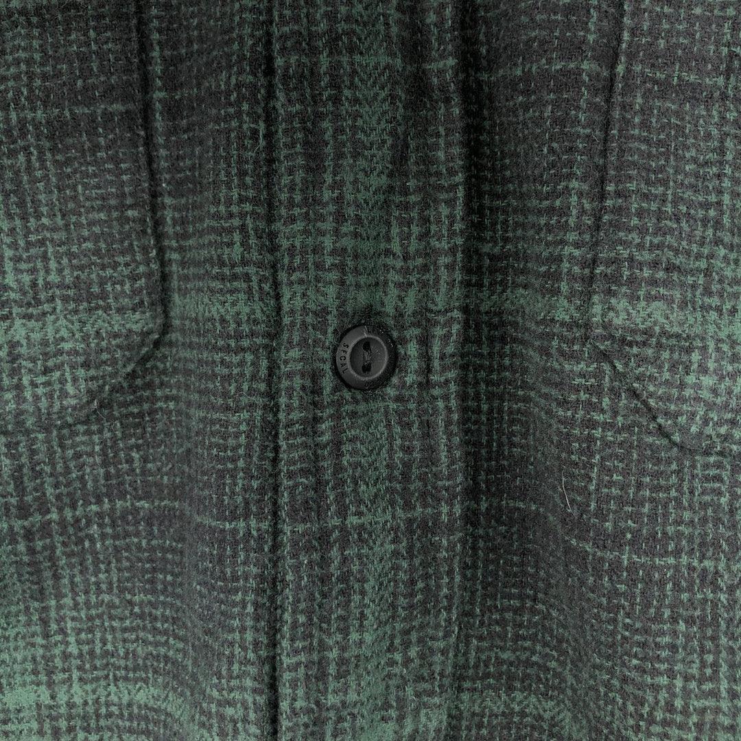 Levi's Relaxed Ombre Check Long Sleeve Flannel Check Shirt, Men's Size XL cotton Green type dark green Vintage Second Hand