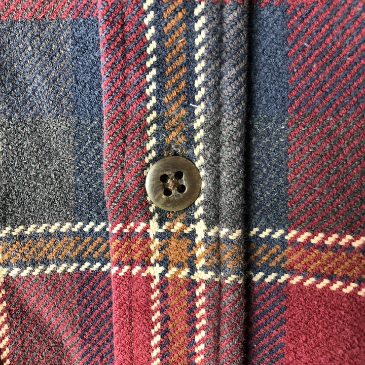 90s-00'S Vintage St. John's Bay Long Sleeve Flannel Check Shirt, Men's Size XL cotton red type Vintage Second Hand