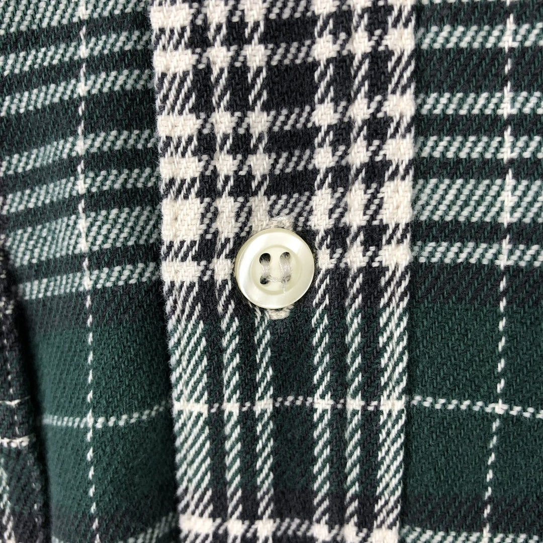 90'S GAP Old Gap Tartan Check Long Sleeve Flannel Check Shirt Men's Size S (approx.) Vintage cotton green type Vintage Second Hand