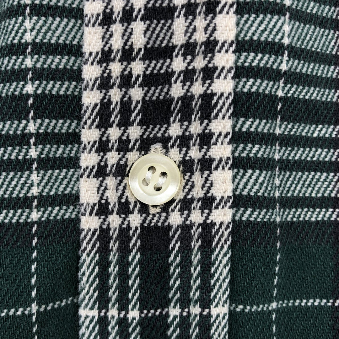 90'S GAP Old Gap Tartan Check Long Sleeve Flannel Check Shirt Men's Size S (approx.) Vintage cotton green type Vintage Second Hand