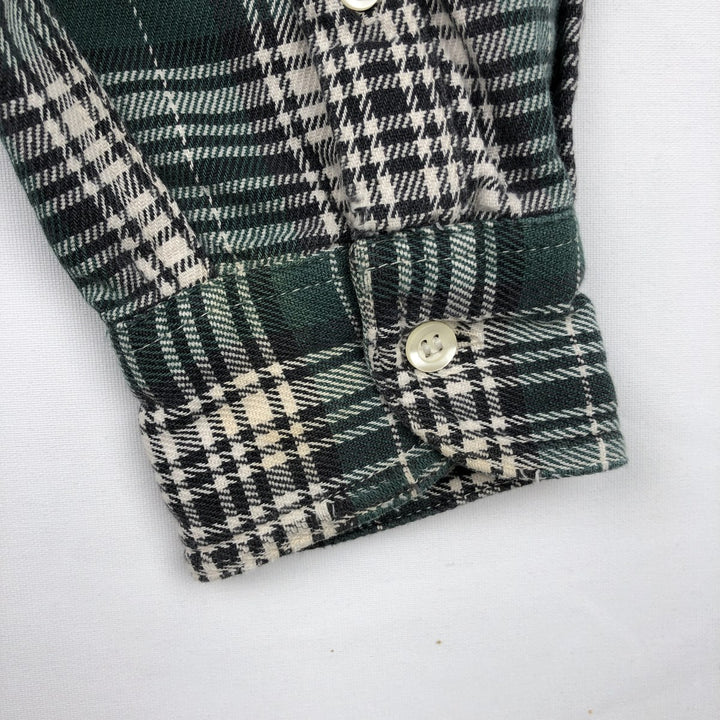 90'S GAP Old Gap Tartan Check Long Sleeve Flannel Check Shirt Men's Size S (approx.) Vintage cotton green type Vintage Second Hand