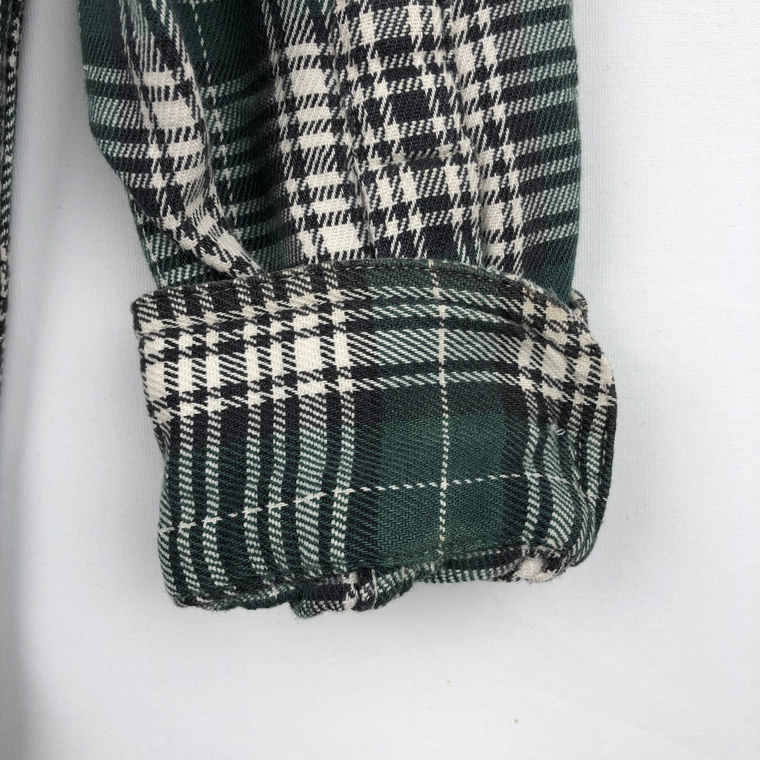 90'S GAP Old Gap Tartan Check Long Sleeve Flannel Check Shirt Men's Size S (approx.) Vintage cotton green type Vintage Second Hand