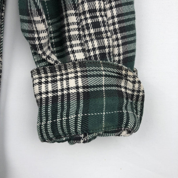 90'S GAP Old Gap Tartan Check Long Sleeve Flannel Check Shirt Men's Size S (approx.) Vintage cotton green type Vintage Second Hand