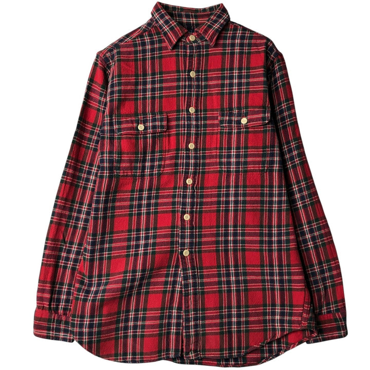 Ralph Lauren POLO by Ralph Lauren Long Sleeve Light Nell Check Shirt Men's M cotton red type Vintage Second Hand