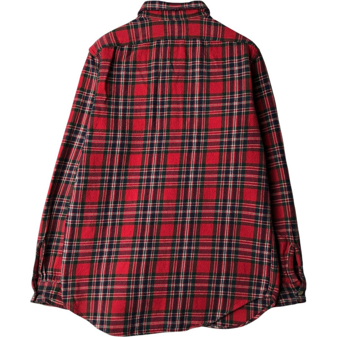 Ralph Lauren POLO by Ralph Lauren Long Sleeve Light Nell Check Shirt Men's M cotton red type Vintage Second Hand