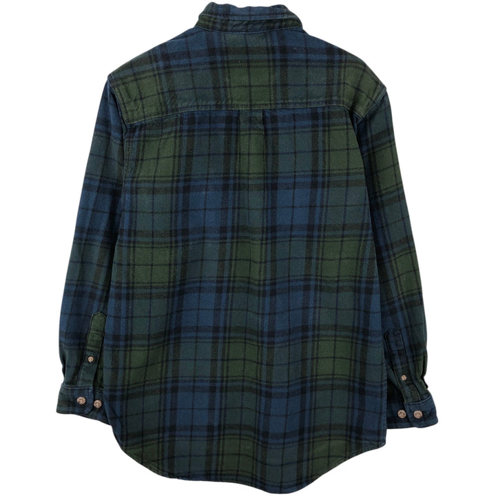 FIELD&STREAM Long-Sleeve Heavy Flannel Check Shirt, Men's Size M (approx.) unclear blue type Vintage Second Hand