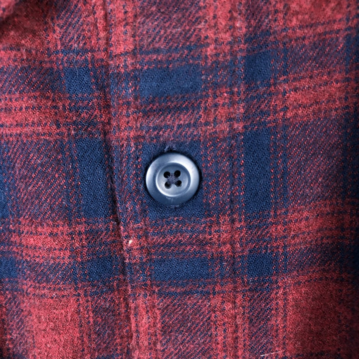 Patagonia Organic Cotton 42400FA22 Box Shirt, Long Sleeve, Flannel Check Shirt, Men's Size L (approx.) Organic cotton red type Vintage Second Hand