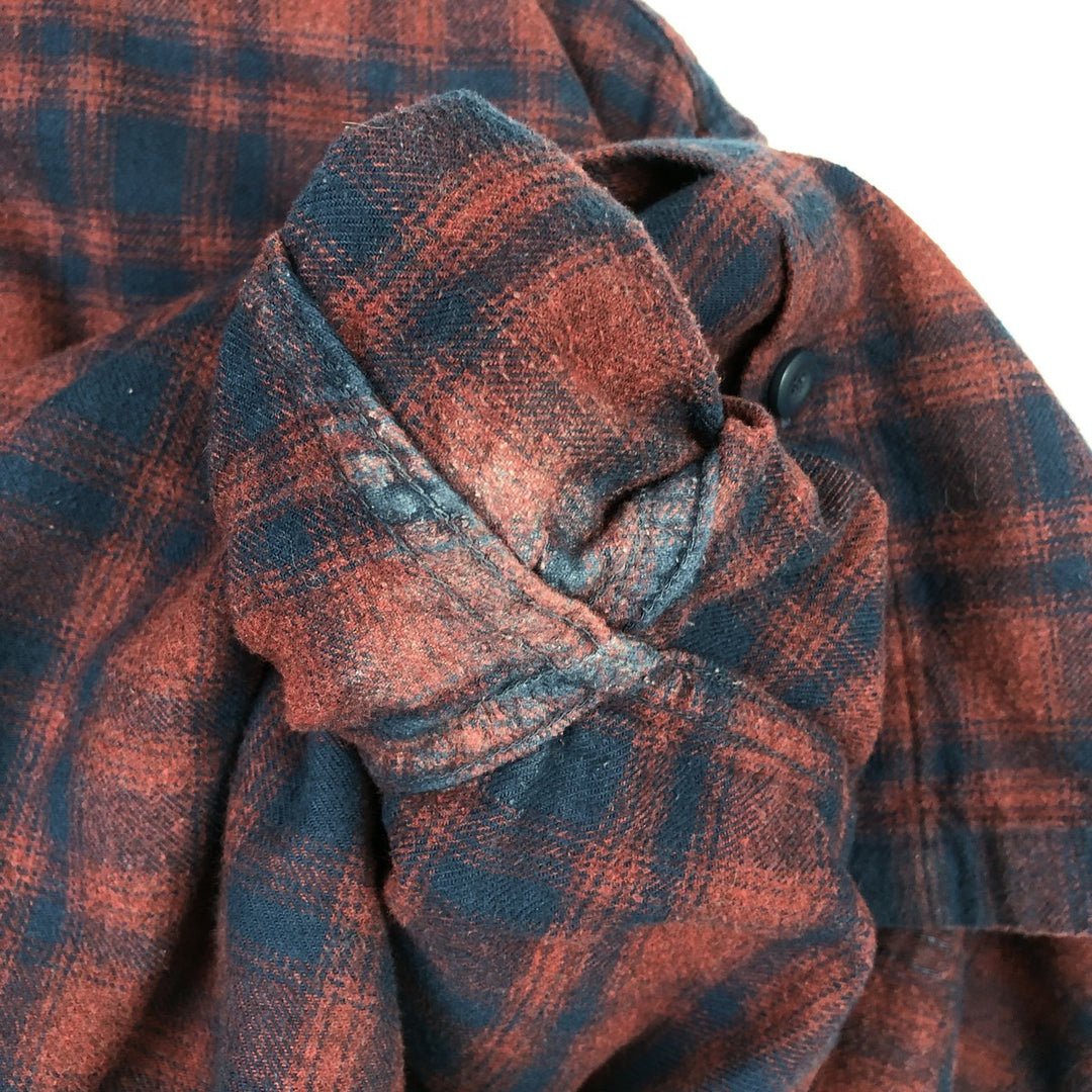 Patagonia Organic Cotton 42400FA22 Box Shirt, Long Sleeve, Flannel Check Shirt, Men's Size L (approx.) Organic cotton red type Vintage Second Hand