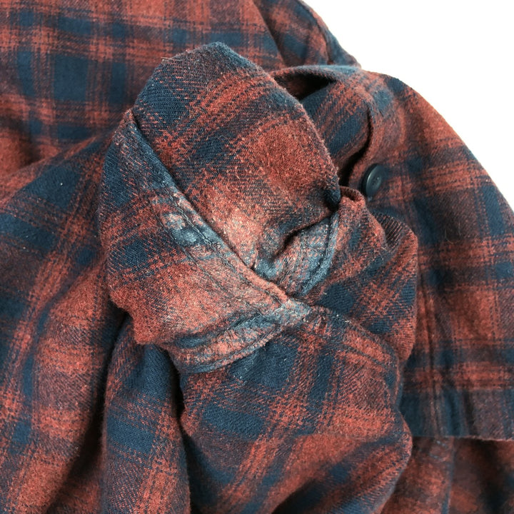 Patagonia Organic Cotton 42400FA22 Box Shirt, Long Sleeve, Flannel Check Shirt, Men's Size L (approx.) Organic cotton red type Vintage Second Hand