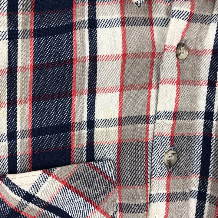 80'S Big Mac Long-Sleeve Flannel Check Shirt, Made in USA, Men's Size L (Equivalent), Vintage cotton Beige type Vintage Second Hand