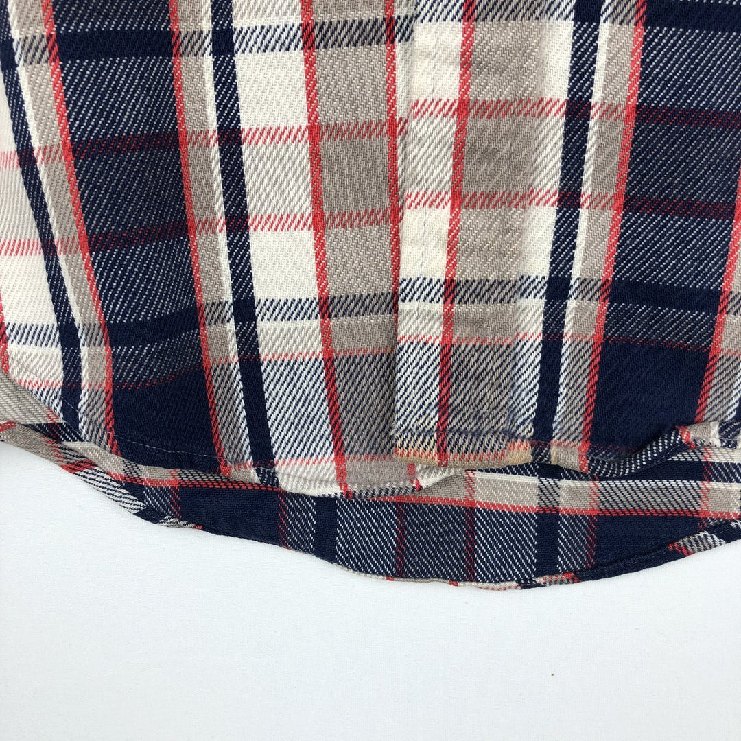 80'S Big Mac Long-Sleeve Flannel Check Shirt, Made in USA, Men's Size L (Equivalent), Vintage cotton Beige type Vintage Second Hand