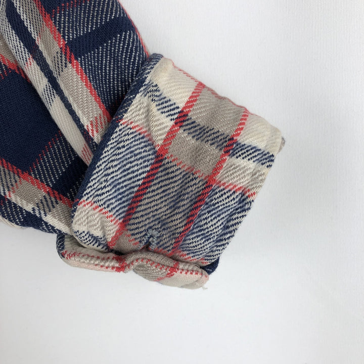 80'S Big Mac Long-Sleeve Flannel Check Shirt, Made in USA, Men's Size L (Equivalent), Vintage cotton Beige type Vintage Second Hand