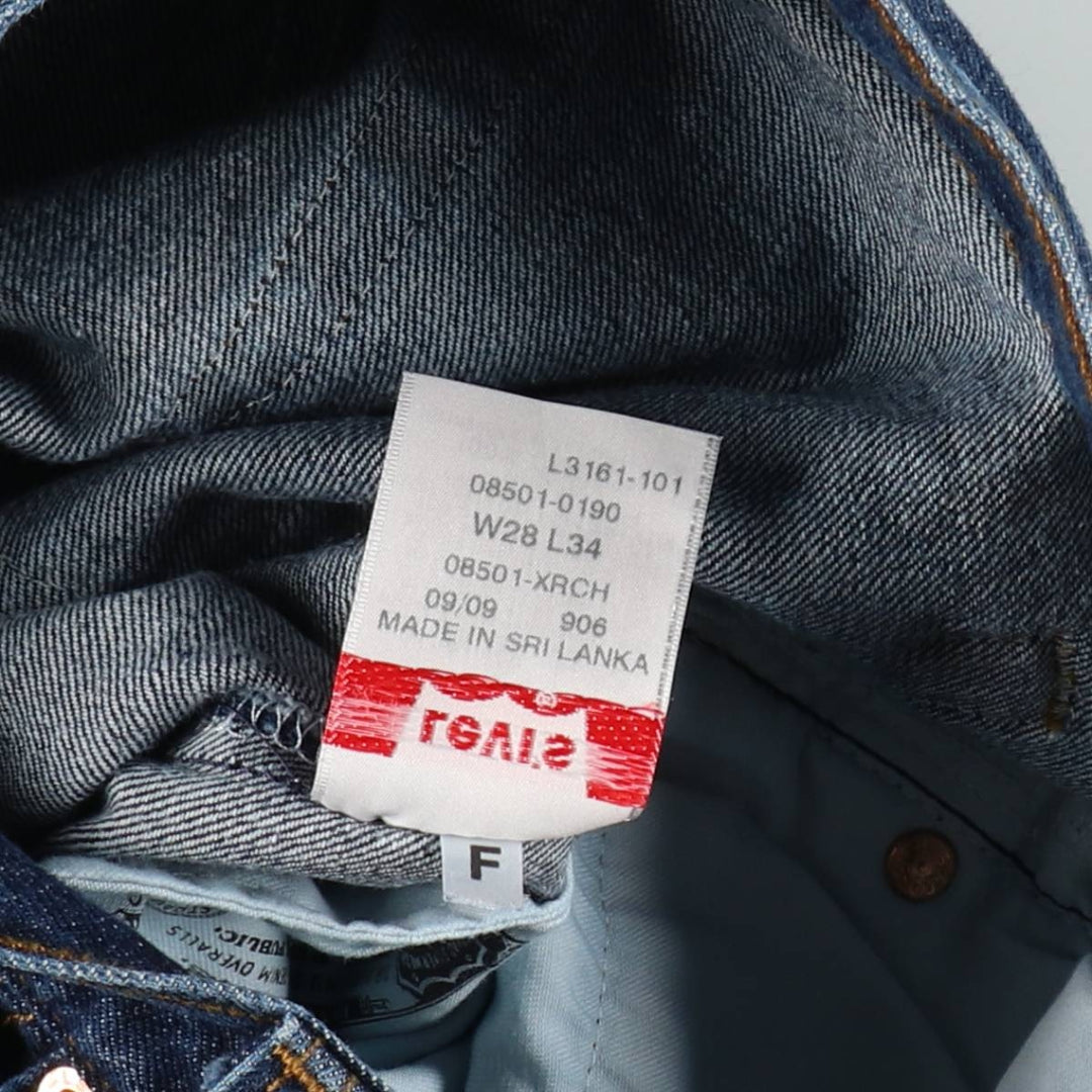 2000'S Levi's 501 Straight Leg Button-Fly Straight Denim Pants, Women's Size L (W29 equivalent) cotton navy blue type Vintage Second Hand