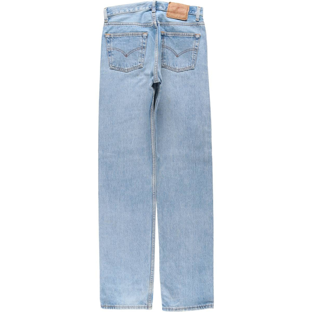 1990'S Levi's 501-0193 Straight Denim Pants, Made in USA, Women's Size L (equivalent to W29), Vintage cotton Blue type light blue Vintage Second Hand