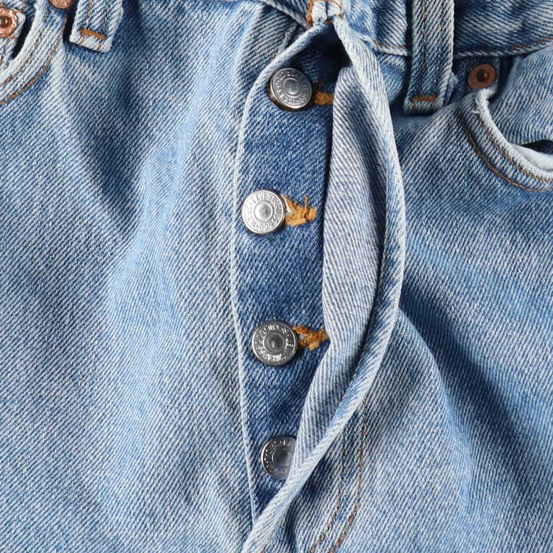 1990'S Levi's 501-0193 Straight Denim Pants, Made in USA, Women's Size L (equivalent to W29), Vintage cotton Blue type light blue Vintage Second Hand