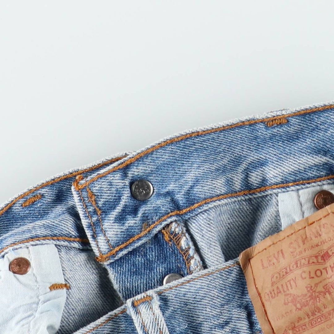 1990'S Levi's 501-0193 Straight Denim Pants, Made in USA, Women's Size L (equivalent to W29), Vintage cotton Blue type light blue Vintage Second Hand
