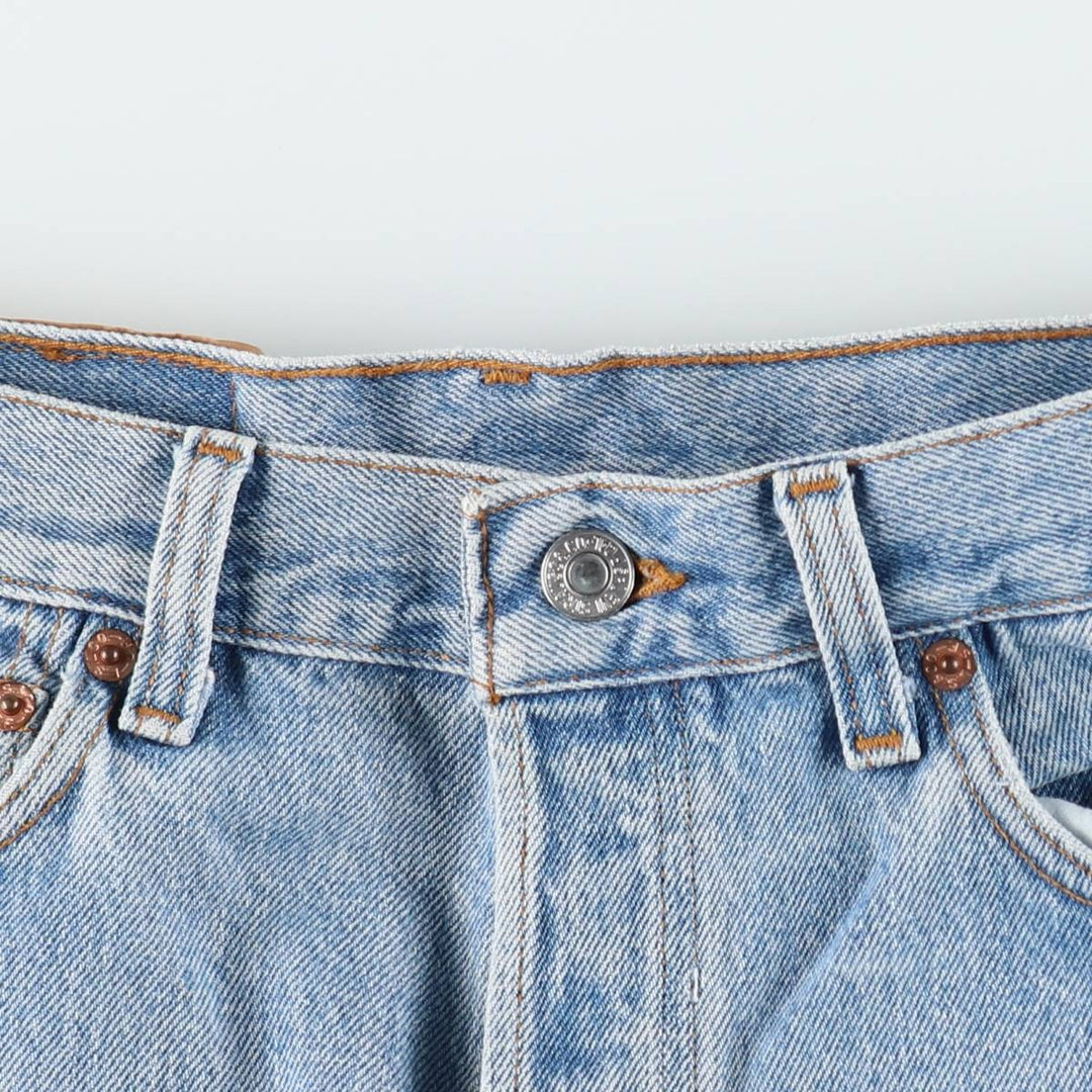1990'S Levi's 501-0193 Straight Denim Pants, Made in USA, Women's Size L (equivalent to W29), Vintage cotton Blue type light blue Vintage Second Hand