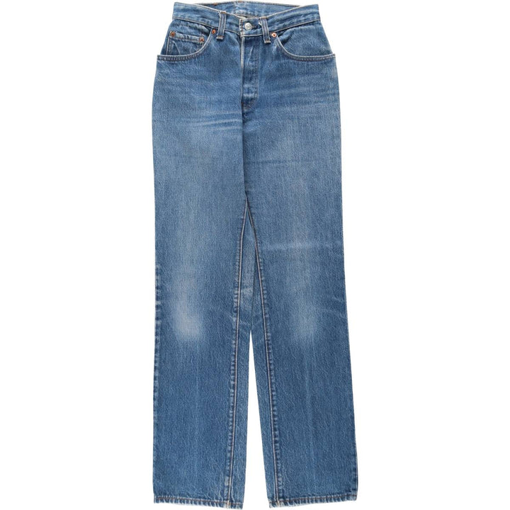 1980'S Levi's 26501-0118 Straight Denim Pants, Made in USA, Women's Size M (equivalent to W26), Vintage cotton blue type Vintage Second Hand