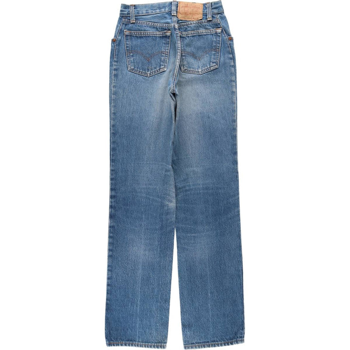 1980'S Levi's 26501-0118 Straight Denim Pants, Made in USA, Women's Size M (equivalent to W26), Vintage cotton blue type Vintage Second Hand