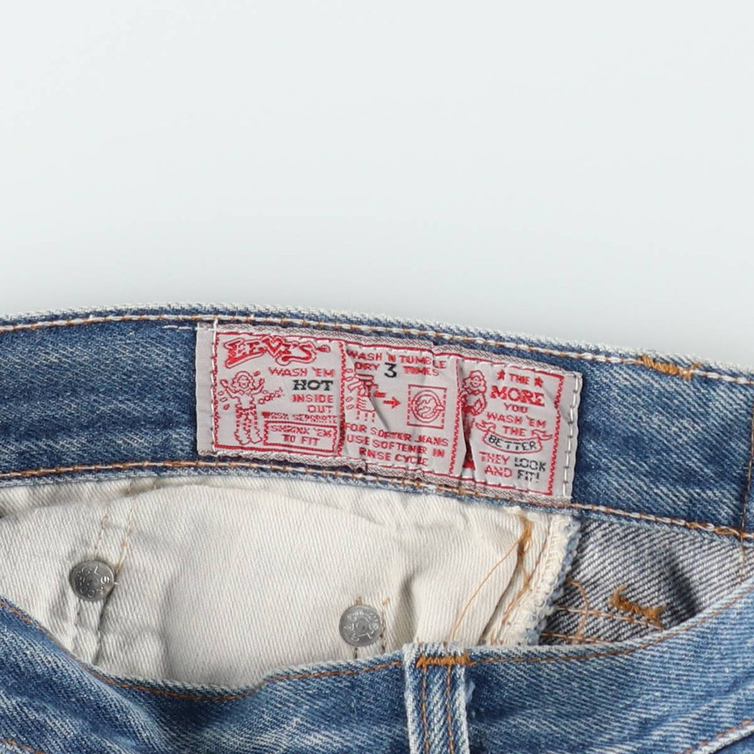 1980'S Levi's 26501-0118 Straight Denim Pants, Made in USA, Women's Size M (equivalent to W26), Vintage cotton blue type Vintage Second Hand
