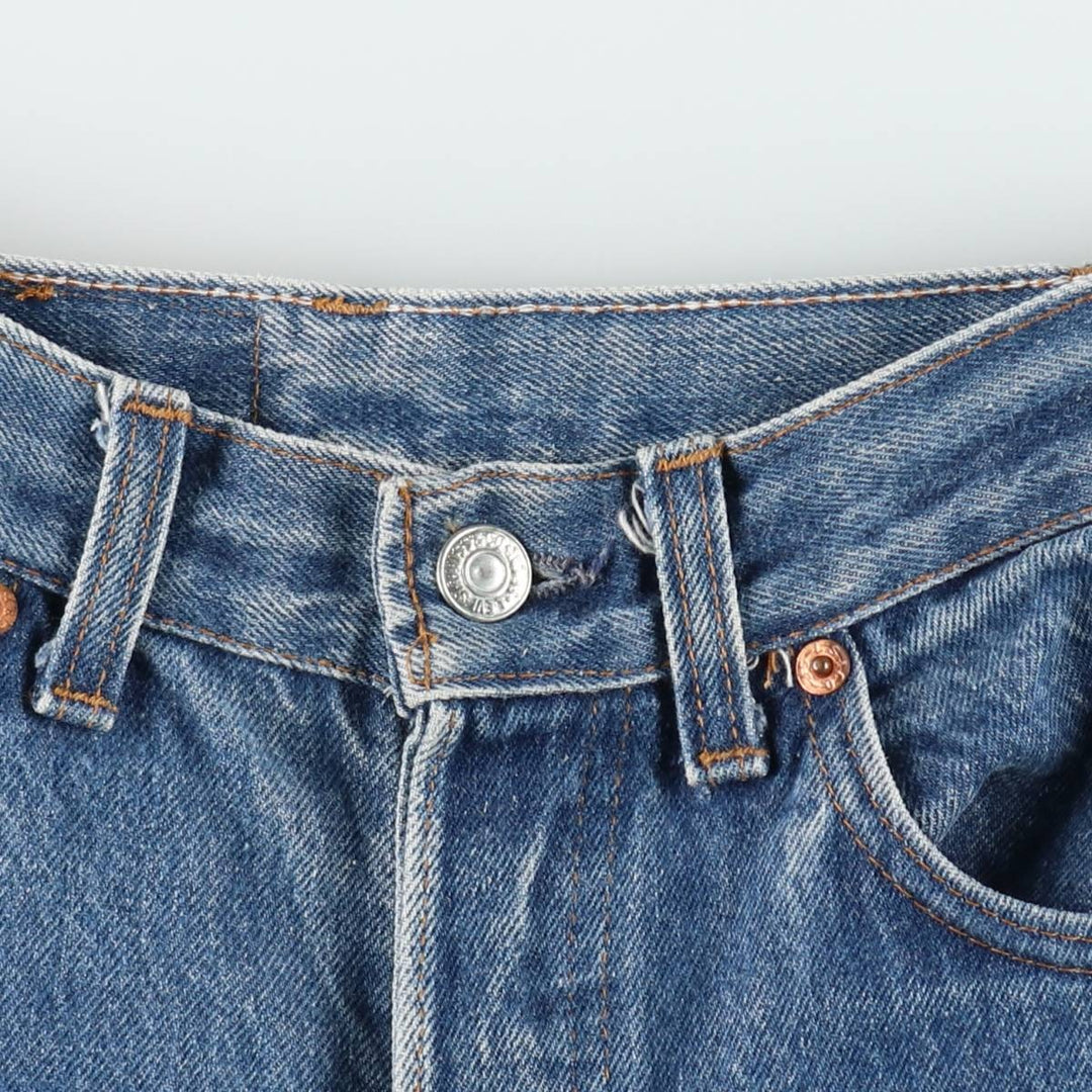 1980'S Levi's 26501-0118 Straight Denim Pants, Made in USA, Women's Size M (equivalent to W26), Vintage cotton blue type Vintage Second Hand