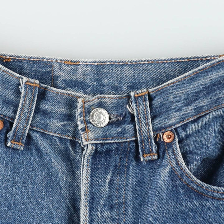 1980'S Levi's 26501-0118 Straight Denim Pants, Made in USA, Women's Size M (equivalent to W26), Vintage cotton blue type Vintage Second Hand