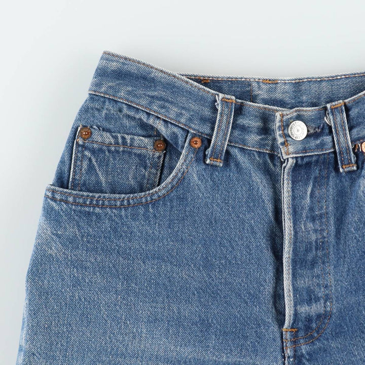 1980'S Levi's 26501-0118 Straight Denim Pants, Made in USA, Women's Size M (equivalent to W26), Vintage cotton blue type Vintage Second Hand