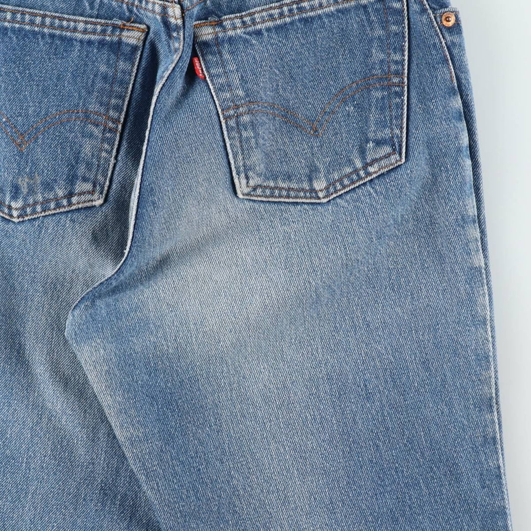 1980'S Levi's 26501-0118 Straight Denim Pants, Made in USA, Women's Size M (equivalent to W26), Vintage cotton blue type Vintage Second Hand